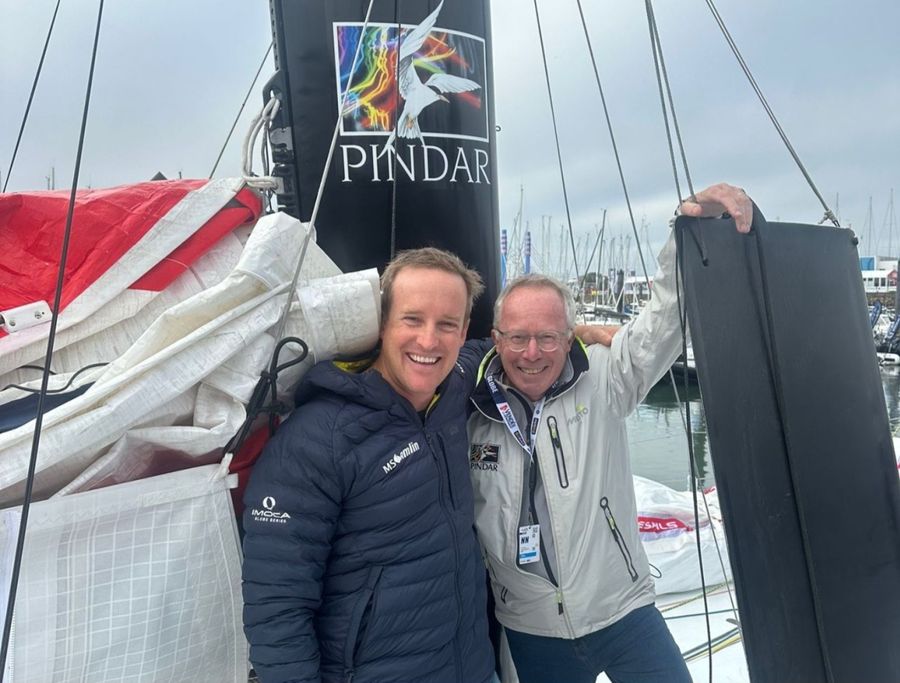 Pindar's Andrew Pindar with Kiwi yachtsman Conrad Colman