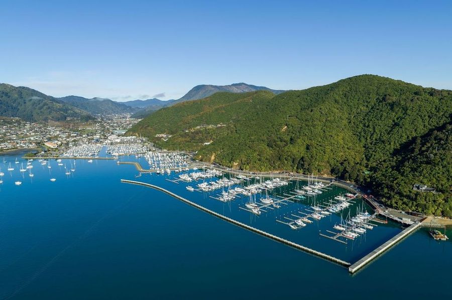 Marlborough Sounds Marina view from above
