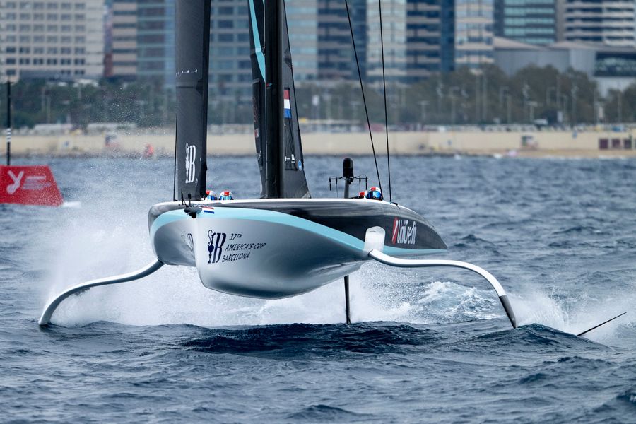 September 21, 2024. UniCredit Youth America's Cup, Race Day 4 - Group B. JAJO Team Dutchsail - Youth. Photo Credit: AC37 media