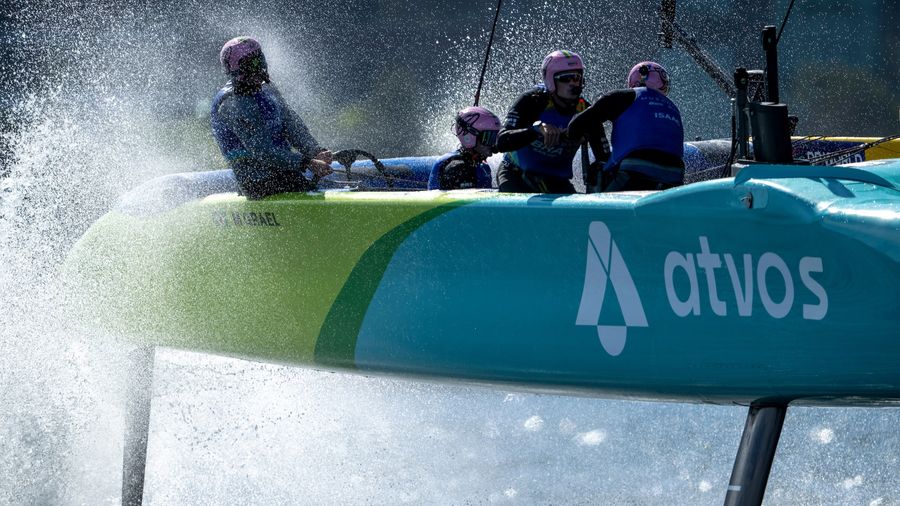 Paul Goodison at the helm for Brazil during racing in Halifax, 2026 season