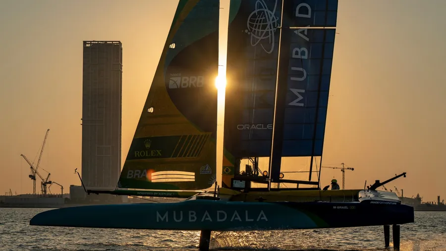 Brazil In Action. Photo Credit: SailGP Media