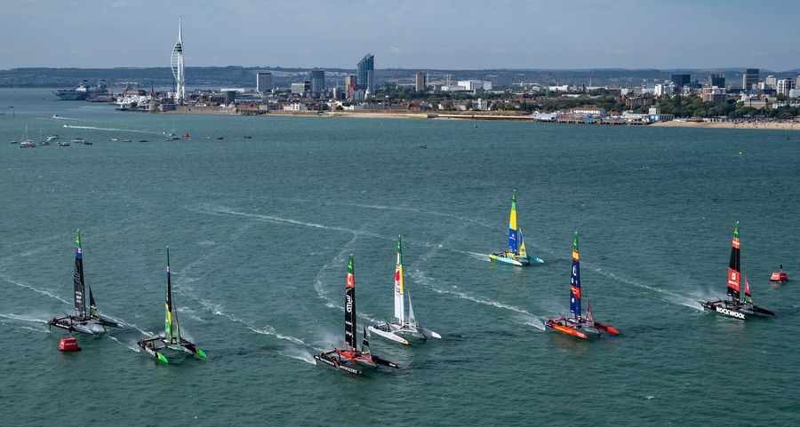 Group A fleet racing in Portsmouth under outstanding conditions.