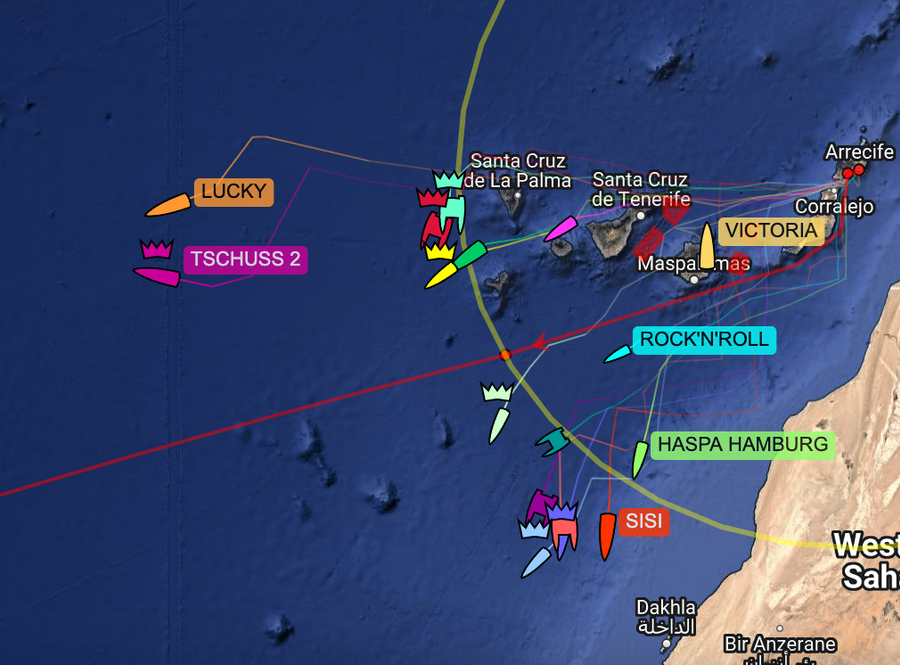 Race progress RORC 2025 Transatlantic Race