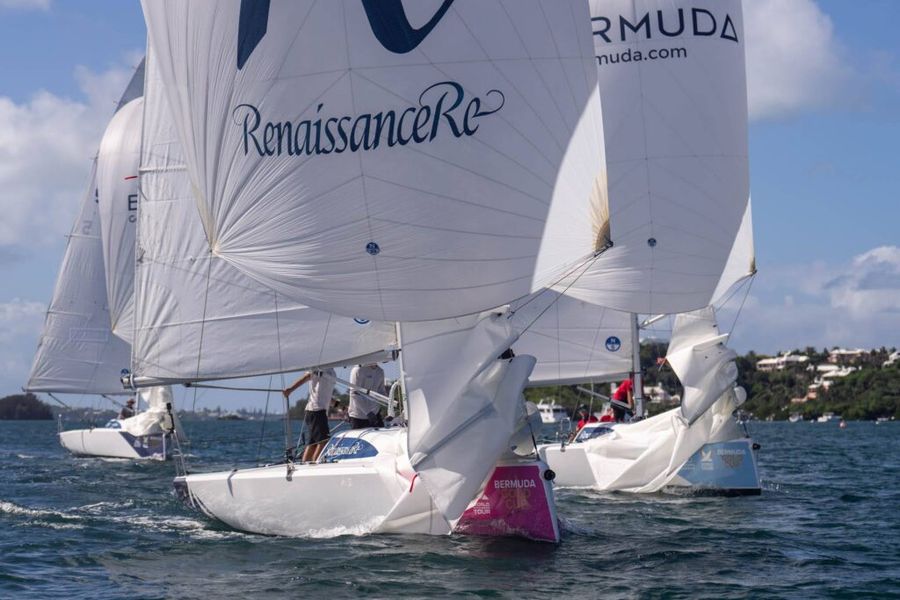 The new Far East 28R fleet lines up for the 2026 Bermuda Gold Cup