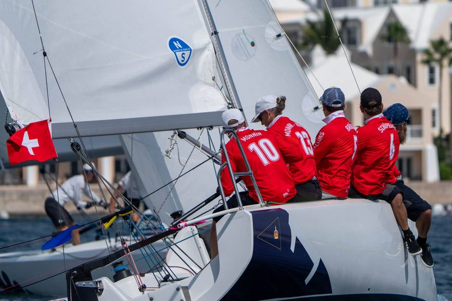 Eric Monnin (SUI) leads the Swiss Match Racing Team