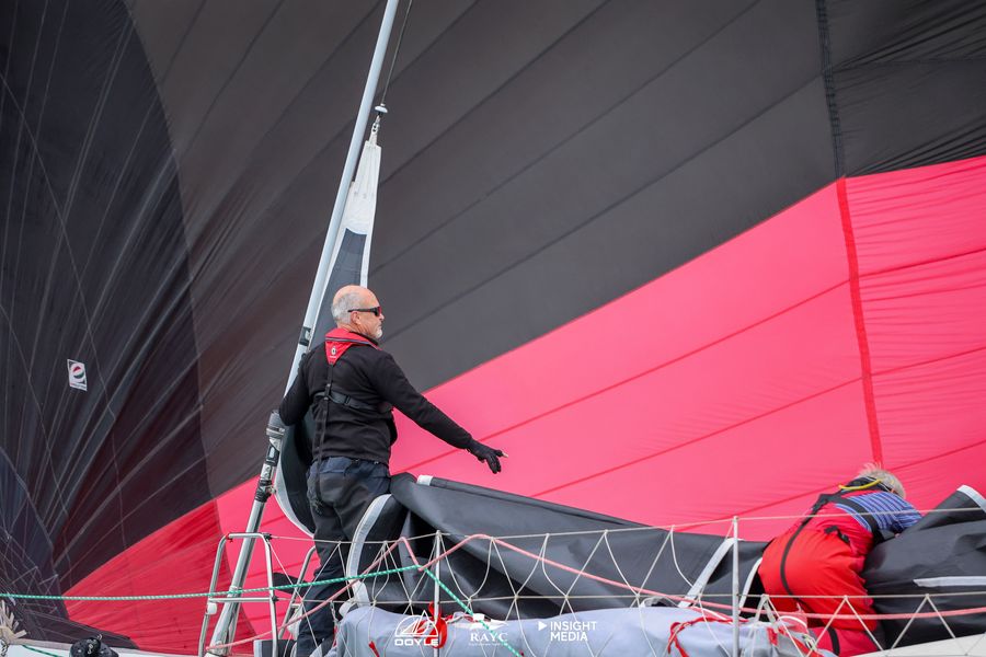 Rum Bucket, Quintin Fowlers' More 55, at the start of the 2026 Roy McDell Yacht Race.