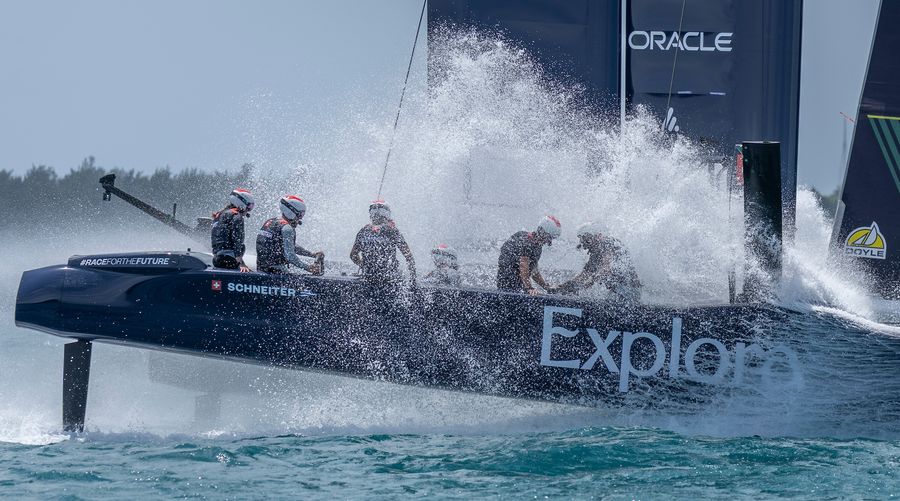 Explora Swiss takes a nosedive in Bermuda during the 2026 season.