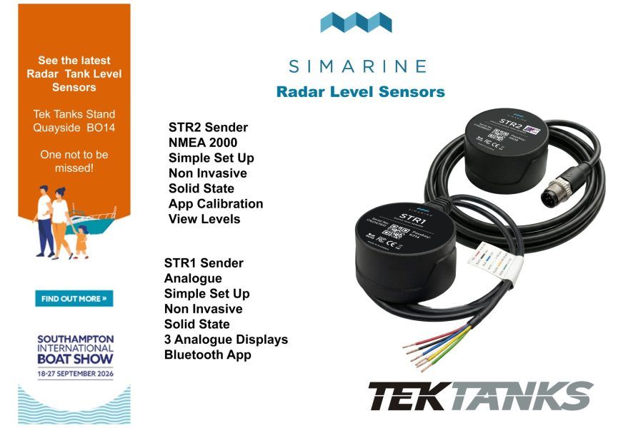 Simarine radar tank sensors debut at Southampton Boat Show, 11 August 2026