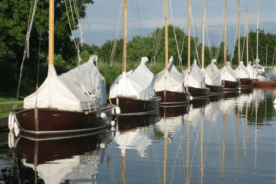 A wooden vessel ready for a day out on the water