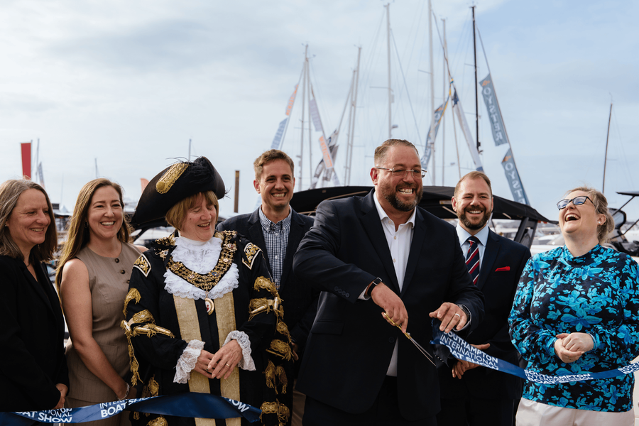 The ribbon is cut to officially open the Southampton show.