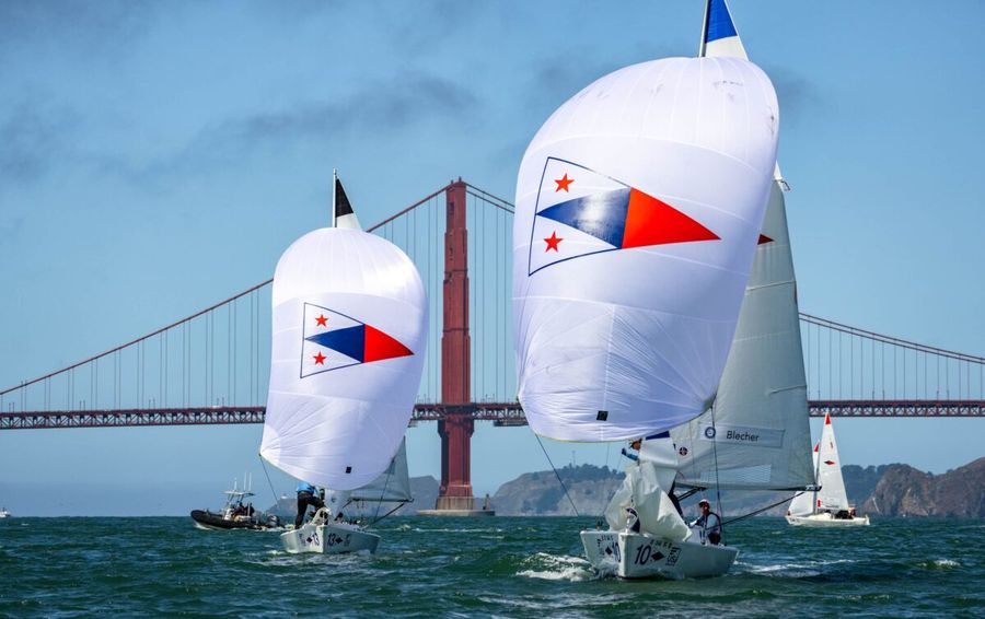 Day one of the regatta gets underway in the Bay.