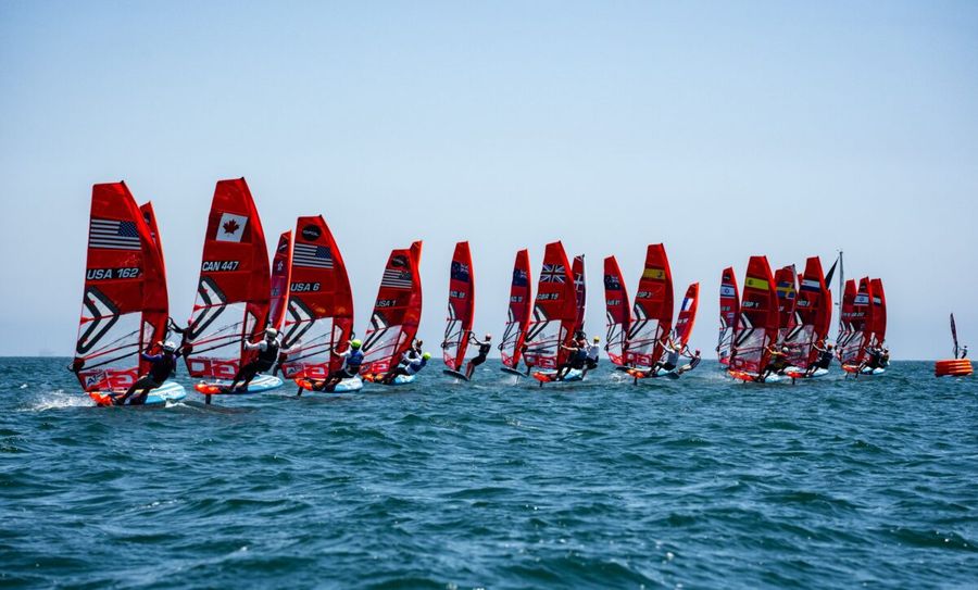 Day 2 action in the IQ Foils and Formula Kites fleet.