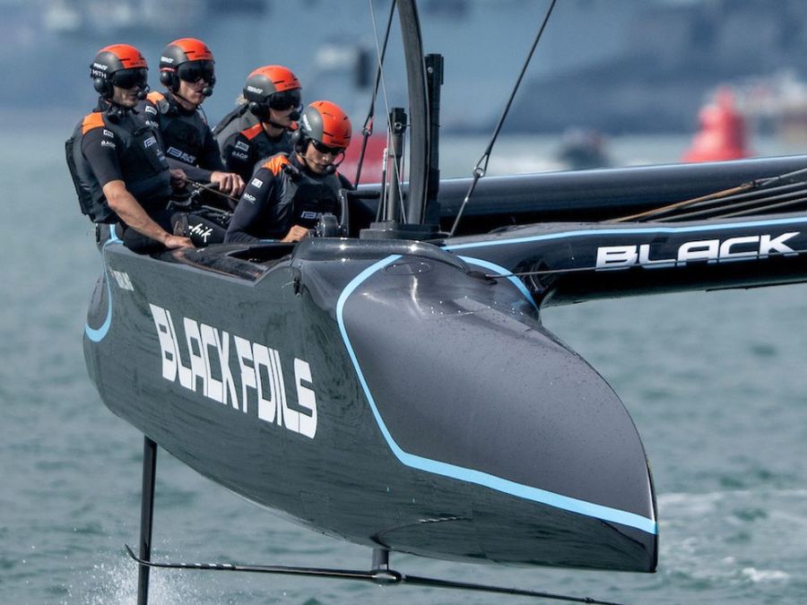 The Black Foils in the SailGP 2027 Portsmouth Group A's Race 3