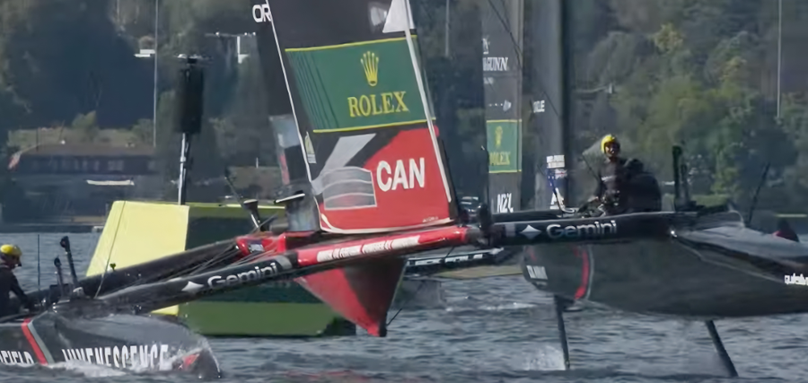 NorthStar leads every mark in Geneva as Black Foils take second. SailGP Geneva 2026 B1.