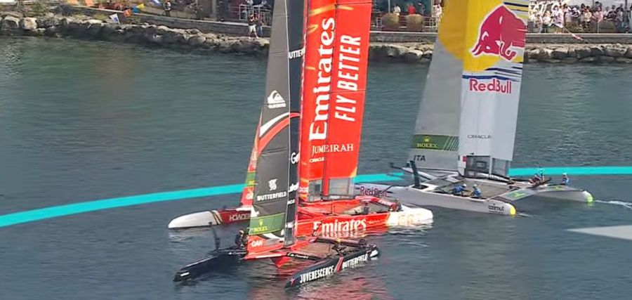 Swiss go from last to first on home water as Group B race times out. SailGP Geneva 2026 B2.