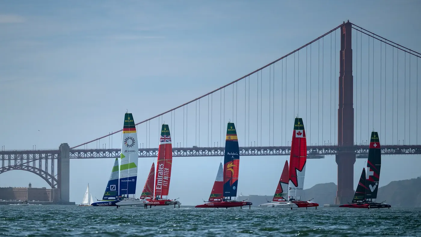 SailGP fleet in SF