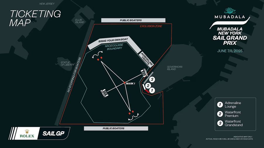 SailGP venue, New York 2025. Photo credit: SailGP