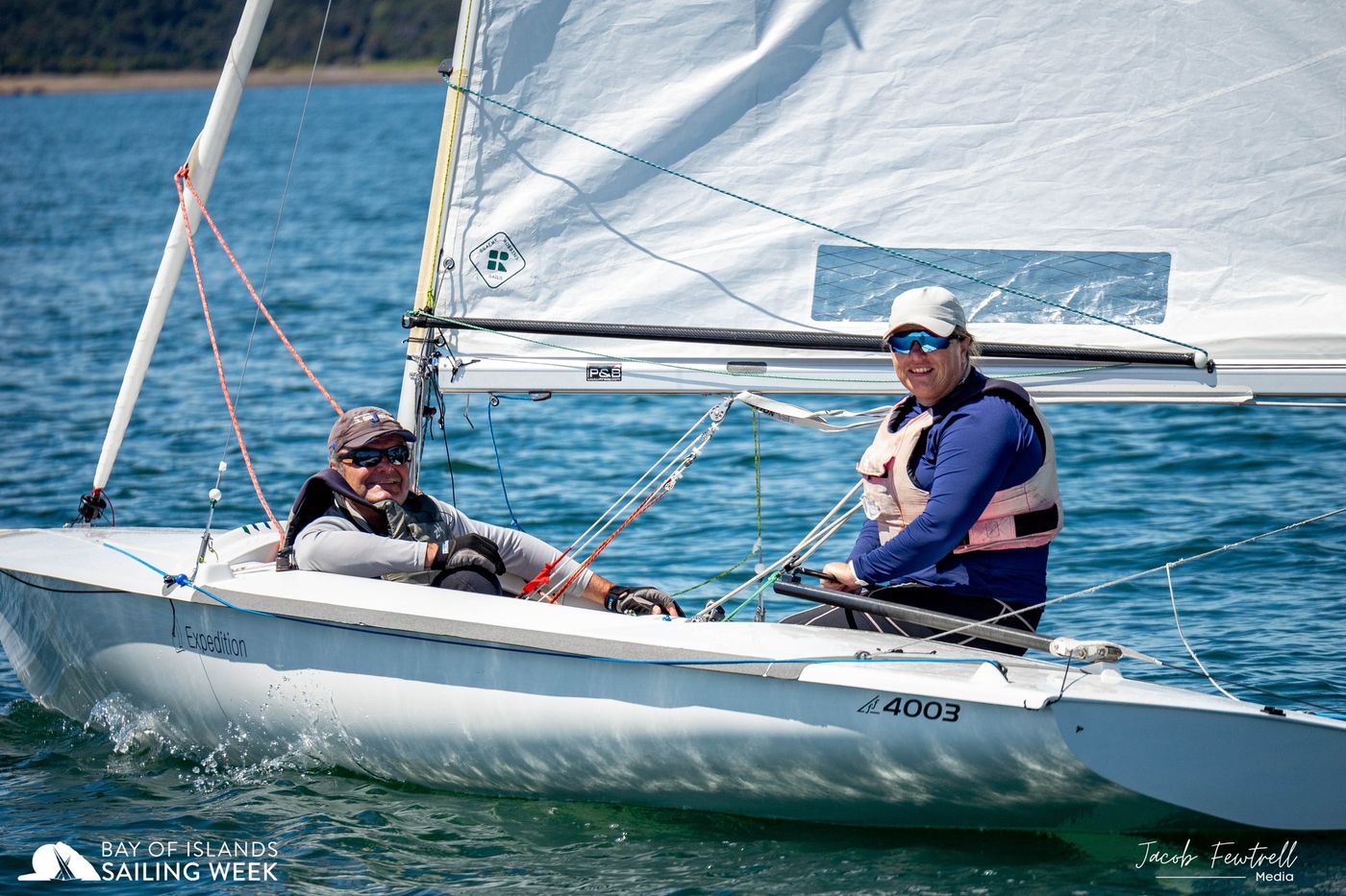 Sally Garret, for best placed female helm in the open racing at Bay of Islands Sailing Week : BOISW
