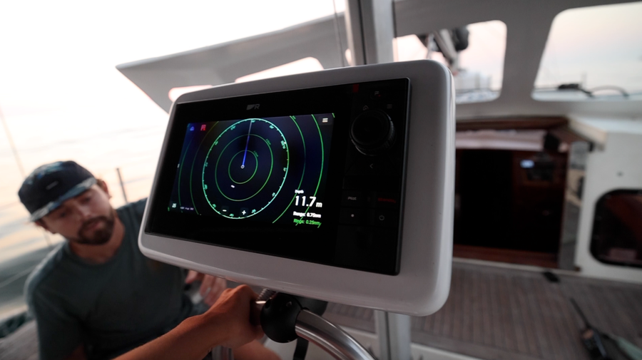British cruising couple fit Flex Mount to solve curved helm display problem, 07 March 2025