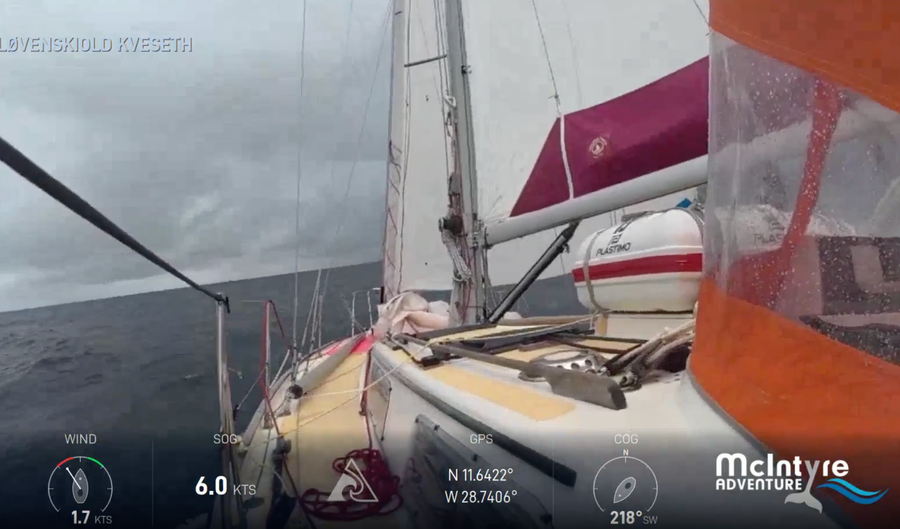 Helga Marie "Mara" Løvenskiold Kveseth is light on wind earlier today. 02 October 2026 NZT