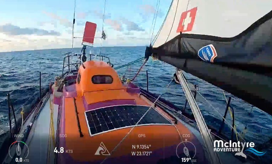 Etienne Messikommer of Switzerland sailing Bernard. Photo from 02 October 2026 NZT