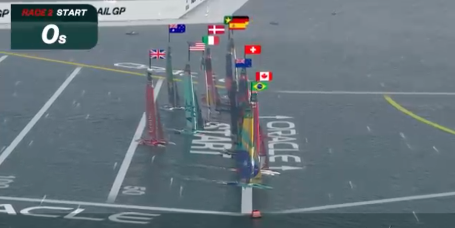 SailGP Race 2 Start Line. Photo Credit: SGP Media