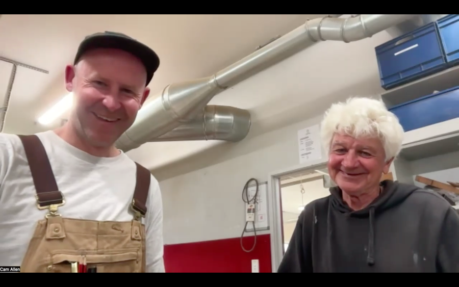 Cam Allen and Mark Stevens in the Woodwork room. Photo credit: ZOOM/BNZ