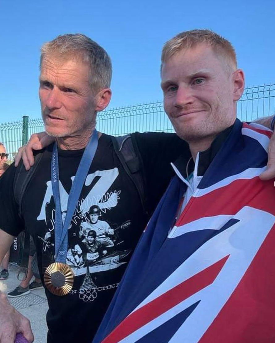 Finn Butcher and his dad