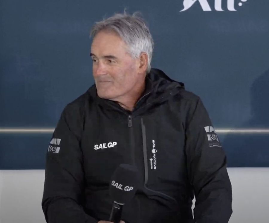 Russell Coutts during the press conference 14/03/2025 in LA. Photo credit: SailGP media