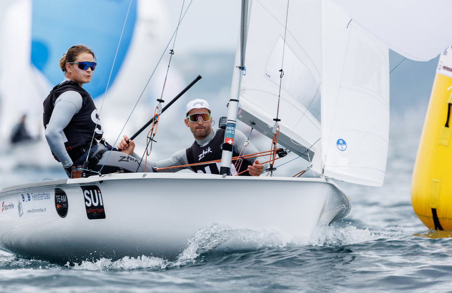 Swiss pair lead 470 Worlds by one point after hard-fought day one, 13 August 2026
