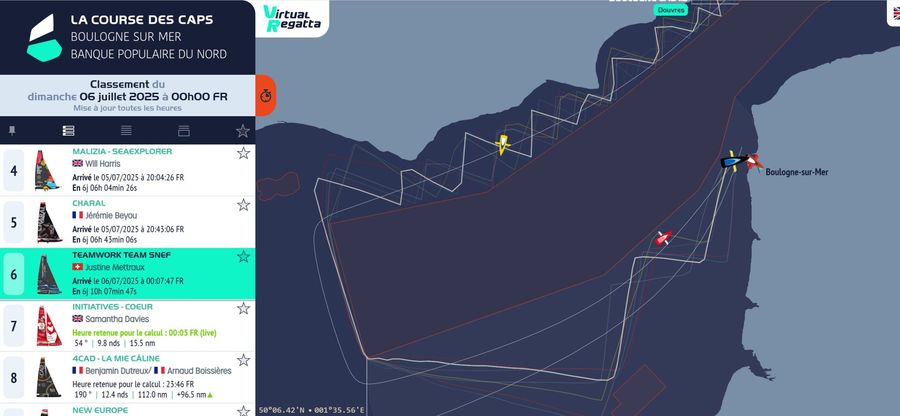 Screenshot of the cartographie // Credit: La Course des Caps