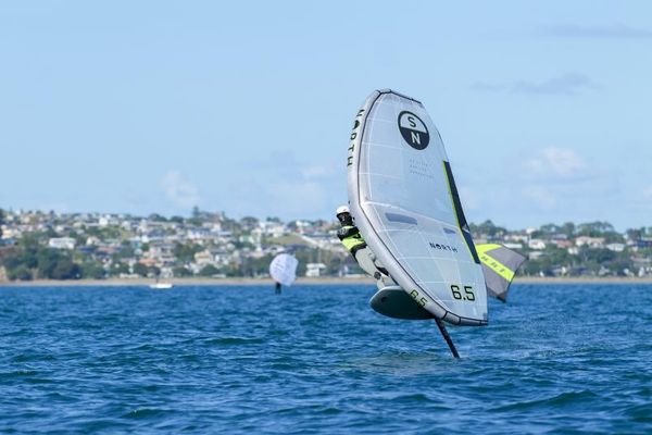 Sean Herbert won the 2024 NZ wingfoil national championships. Photo credit: Wingfoil New Zealand