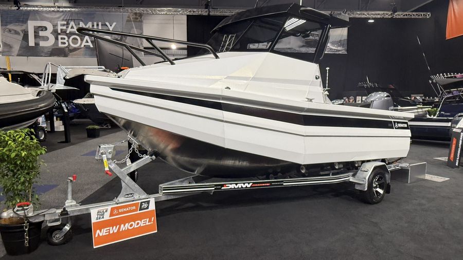 The all-new Senator 550 Hardtop at the Hutchwilco New Zealand Boat Show