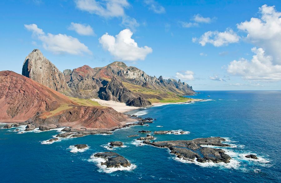 Rocky cliffs of Trindade Island