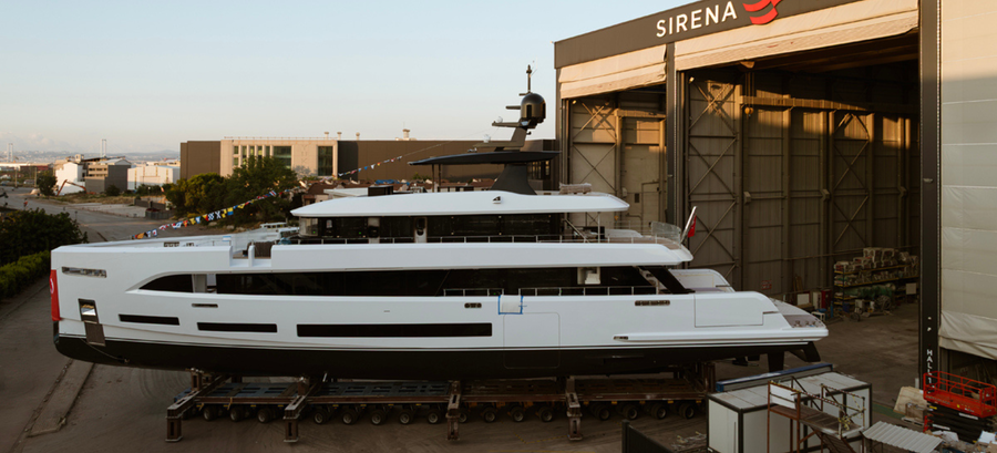 Sirena's 42m flagship is a private villa with a beach club