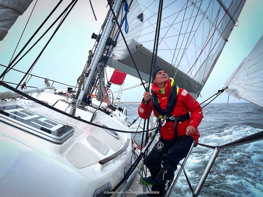 Skipper Guido Cantini from Italy, he is sailing a Vancouver 34 Classic, ‘Hannah of Cowes’