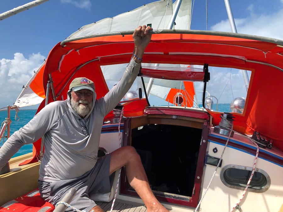 Skipper Guy deBoer of the USA. He is sailing Tashiba 36 ‘Spirit’