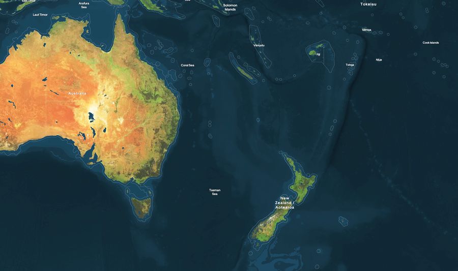 South Pacific Islands Chart
