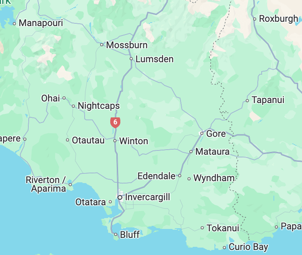 Southland Rivers: Oreti River, Waiau River, and Mataura River; location of the four days of racing