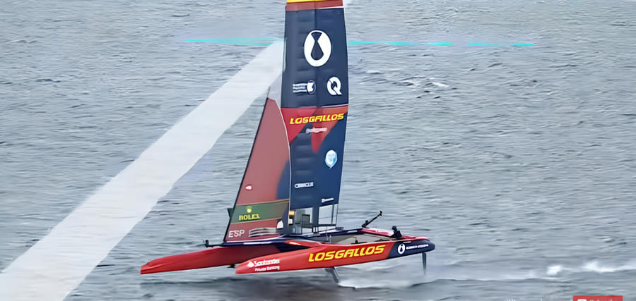 Spain win the final group fleet race in Sassntiz SailGP 2026