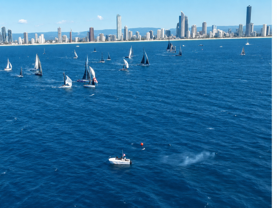 Start of the Gold Coast Mackay Yacht Race.