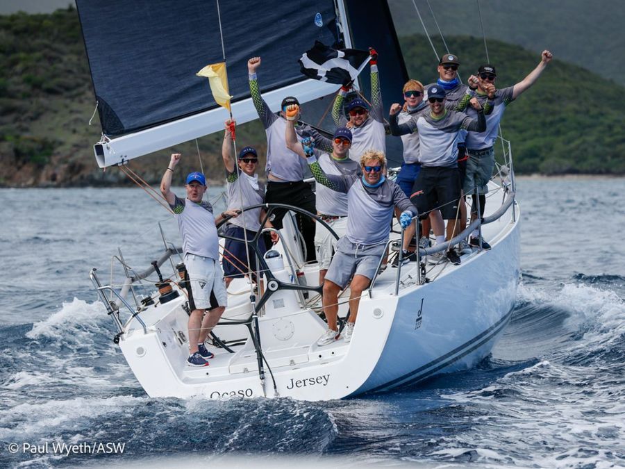 Steve Rigby’s chartered J_122 El Ocaso, triumphed in CSA Racing Class 3, and claimed Antigua Sailing Week’s most coveted prize, the Lord Nelson Trophy