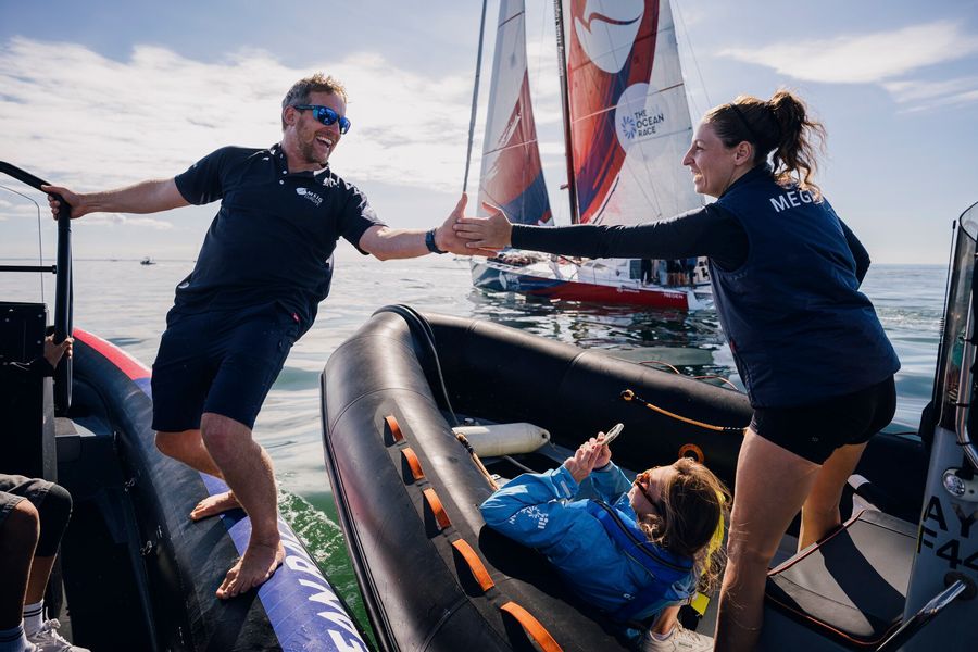 On the RIBs after completing the New York to Lorient race.