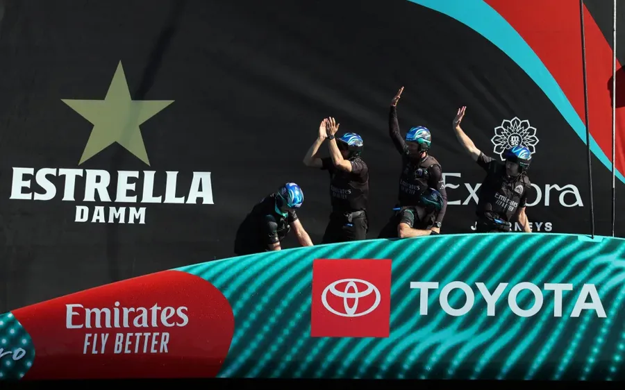 Team-New-Zealand-first-unveiled-Taihoro-ahead-of-the-2024-Americas-Cup-in-Barcelona.-Photo-LLUIS-GENE-AFP-.webp