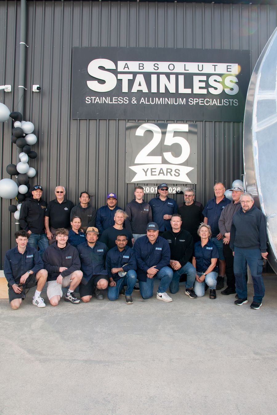 The Absolute Stainless team celebrate 25 years in business