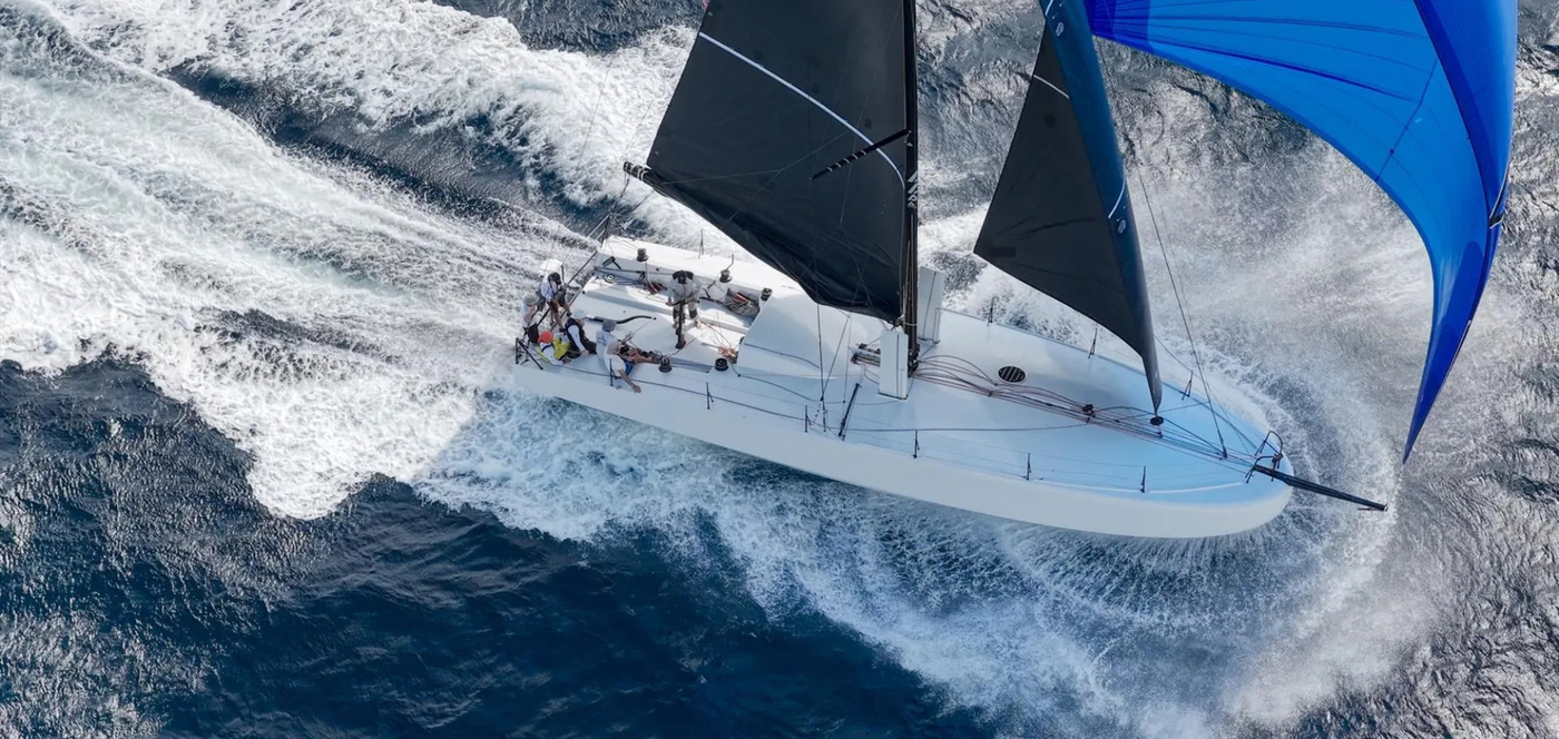 The Mach 50 Palanad 4 powered over the finish line in Antigua on 19 January at 18:25:50 UTC