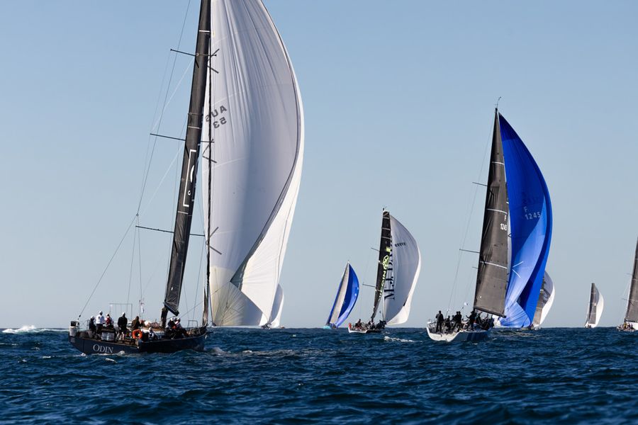 The fleet clears the heads at the start of the Noakes Sydney Gold Coast 2026