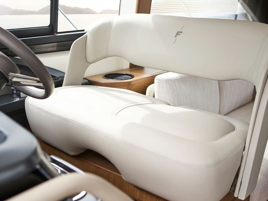 The helm seat in the Princess F45