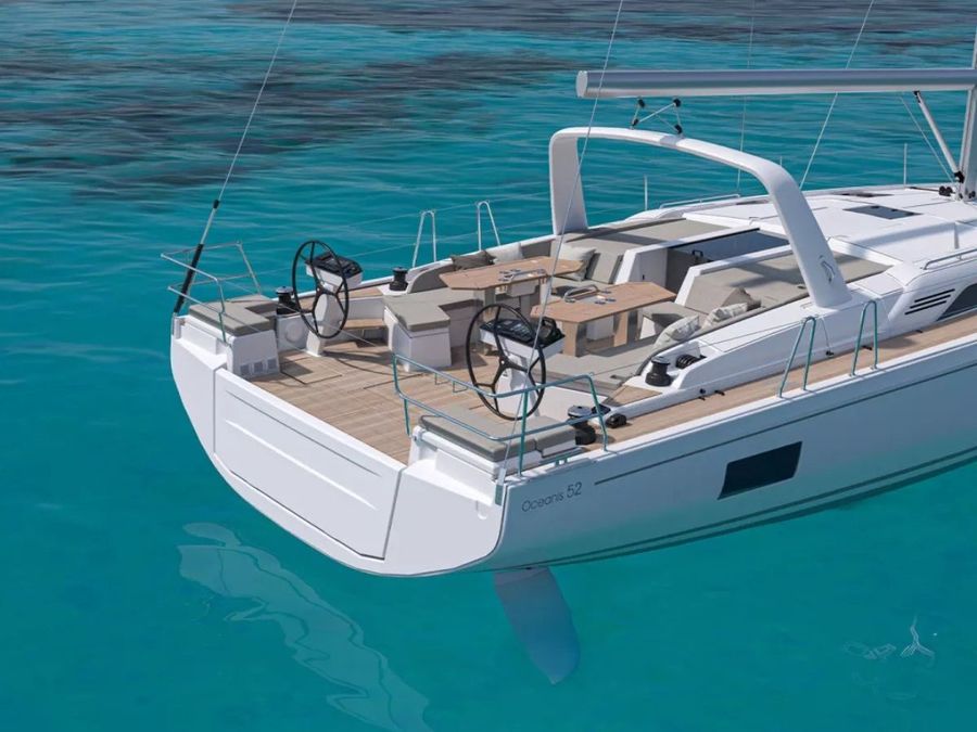 The Beneteau Oceanis 52 offers a lot of walkaround space to take advantage of all areas of the deck space // Image credit: Beneteau