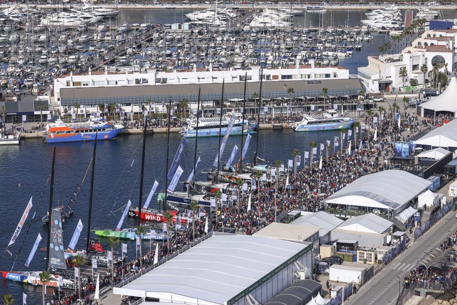 The Ocean Race 2022-23. 15 January 2023, VO65 dock out before the start of The Ocean Race, Leg 1. Photo credit: The Ocean Race